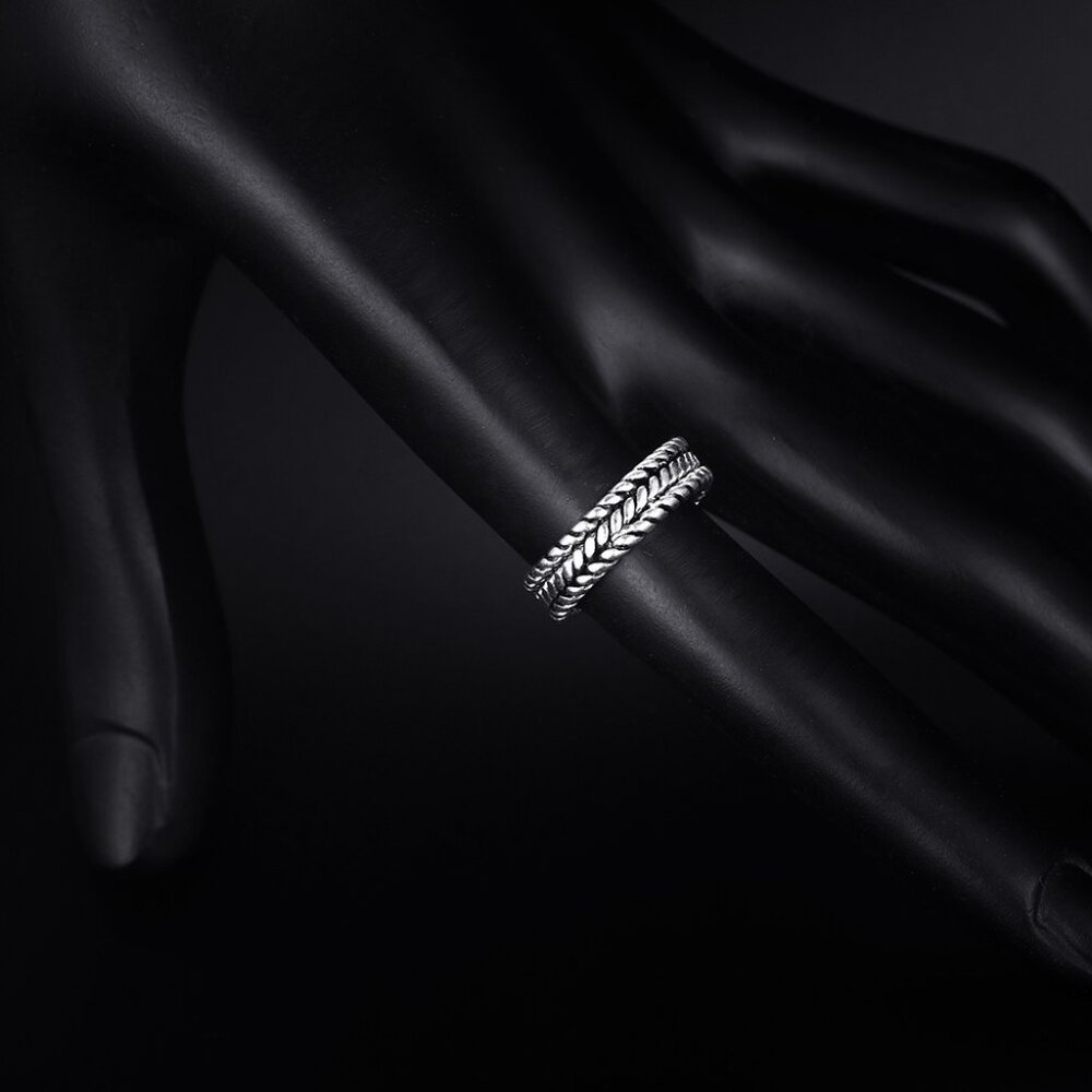 Trendy Vintage Knot Shape Antique Silver Plated Resizable Ring for Woman, K534 - Picture 3 of 3